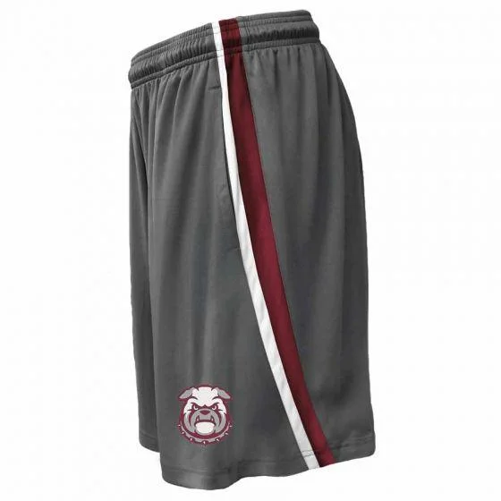 Pennant Torque Shorts in Grey/Maroon with Team Logo - NMH