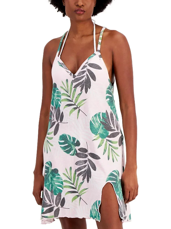 Juniors Womens Summer Floral Print Cover-Up