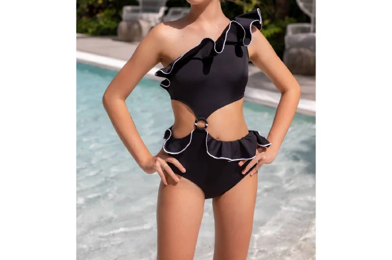 Teen's Juliana Swimsuit In Black & White