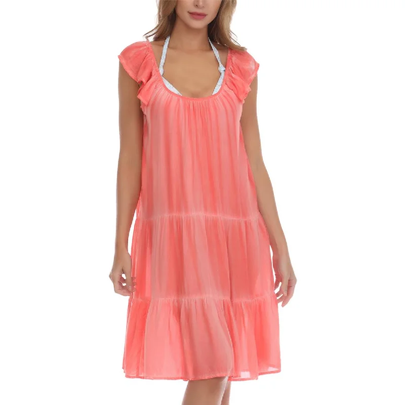 Womens Tie-Dye Dress Cover-Up