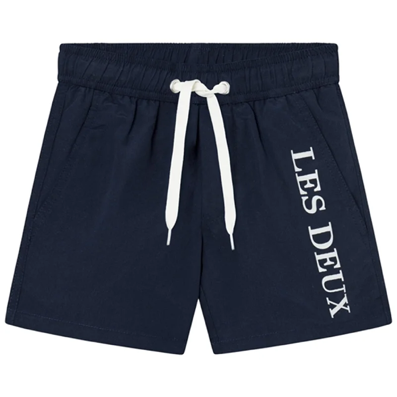 Les Deux Kids Dark Navy/Ivory Les Deux Logo Swimpants