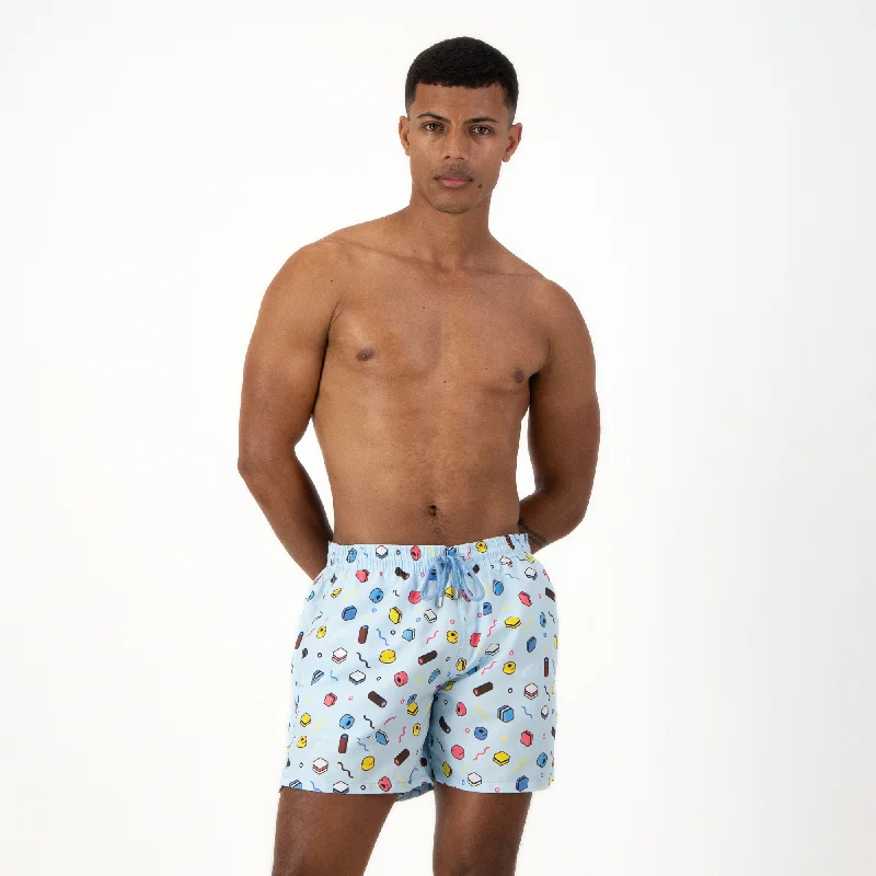 Mid-length Swim Shorts | All Sorts / Baby Blue