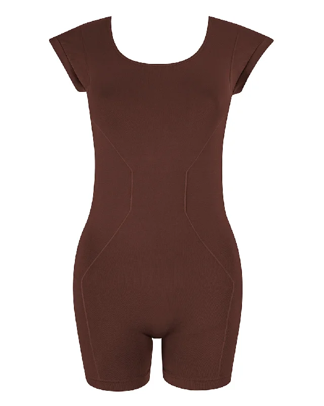 EUPHORIC Shorts Unitard | Maroon