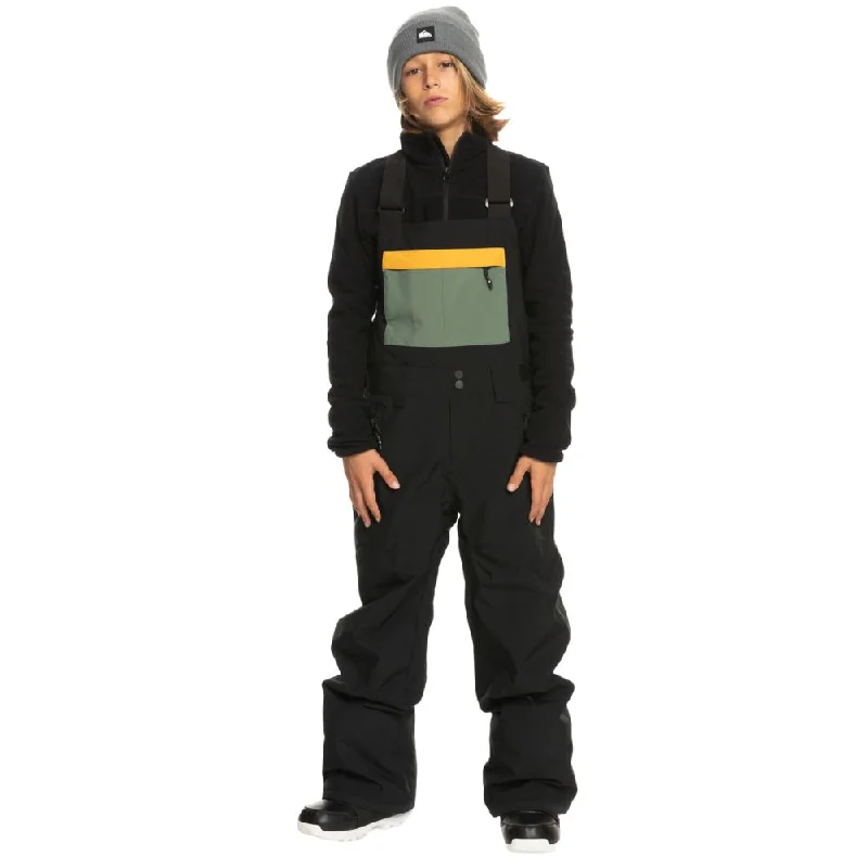 Quiksilver Mash Up Youth Boys Bib Pants - Black