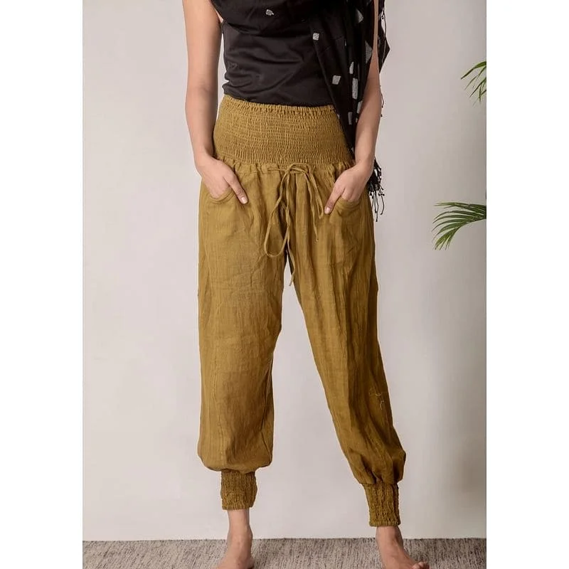 Women Satvik Yoga Olive Green Pants