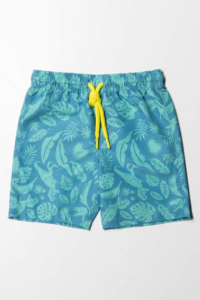 Dinosaur Swim Shorts Teal