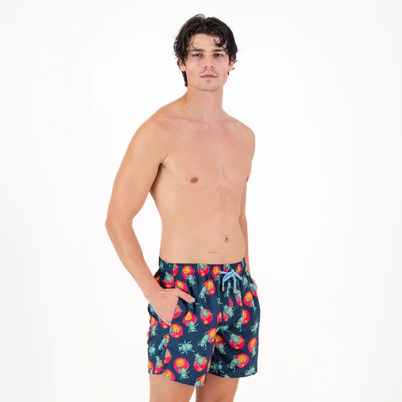 Mid-length Swim Shorts | Dung Beetle / Navy