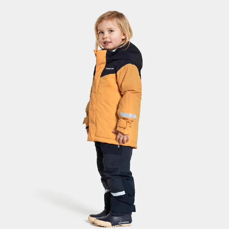 Didriksons Skare Kids Ski Jacket & Pants Set - Fire Yellow