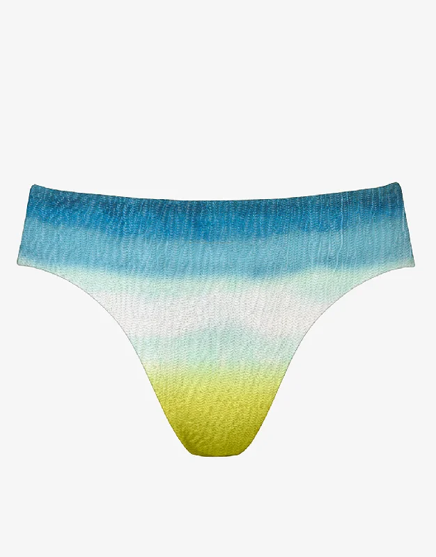 Ombre Flow High Leg Bikini Pant - Aqua Shades