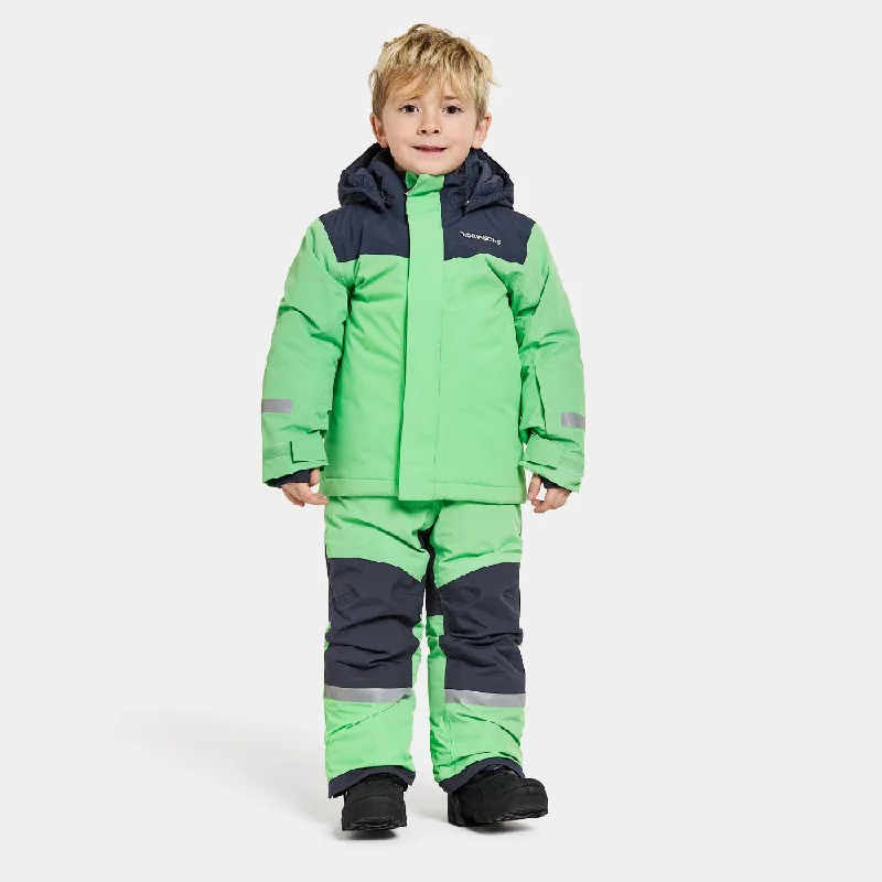 Didriksons Skare Kids Ski Jacket & Pants Set - Dusty Lime