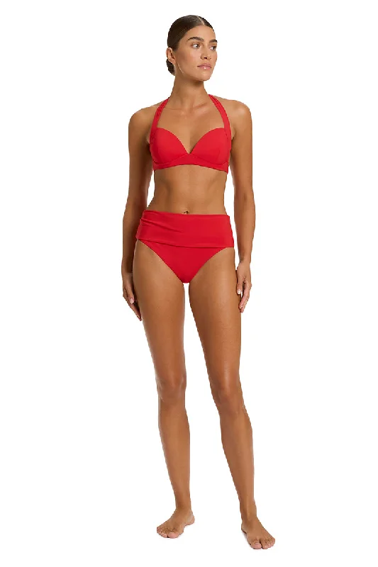 Jetset Moulded Halter Top Rosso