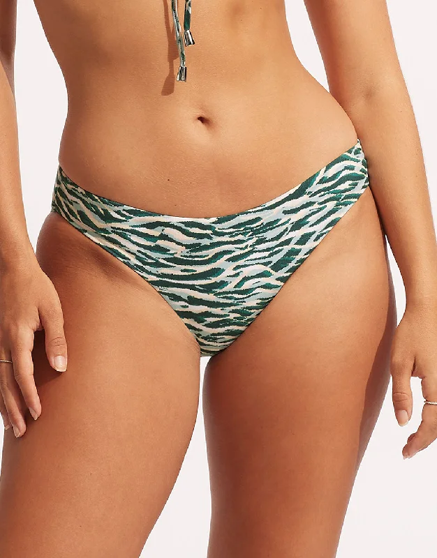 Wild at Heart High Cut Rio Bikini Pant - Evergreen