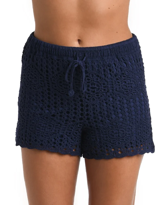 2024 La Blanca Waverly Covers Crochet Beach Shorts - Lb3zw64