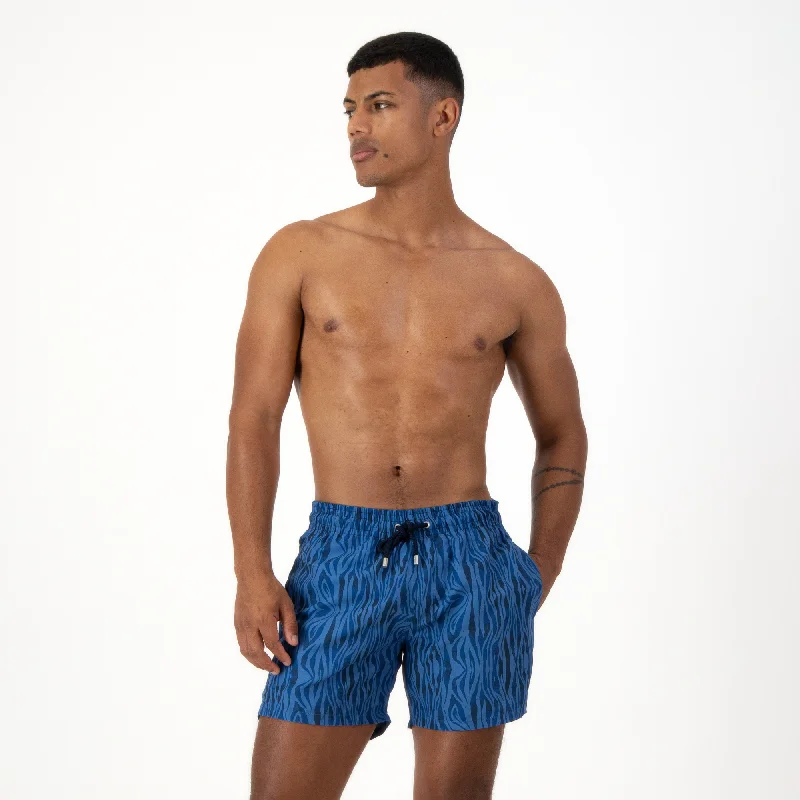 Mid-length Swim Shorts | Malachite / Blue