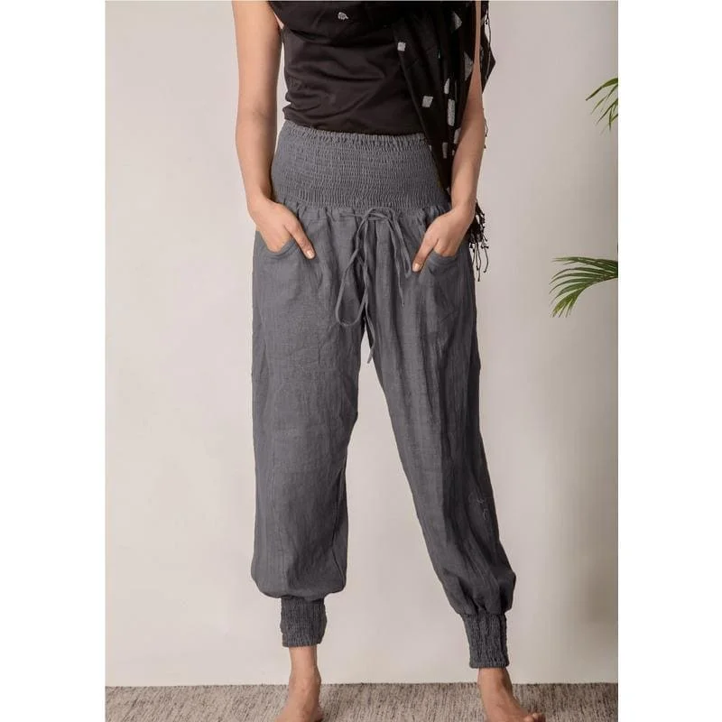 Women Yoga Grey Harem Pants