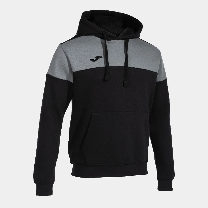 Joma Crew V Hoodie (Black/Medium Grey)