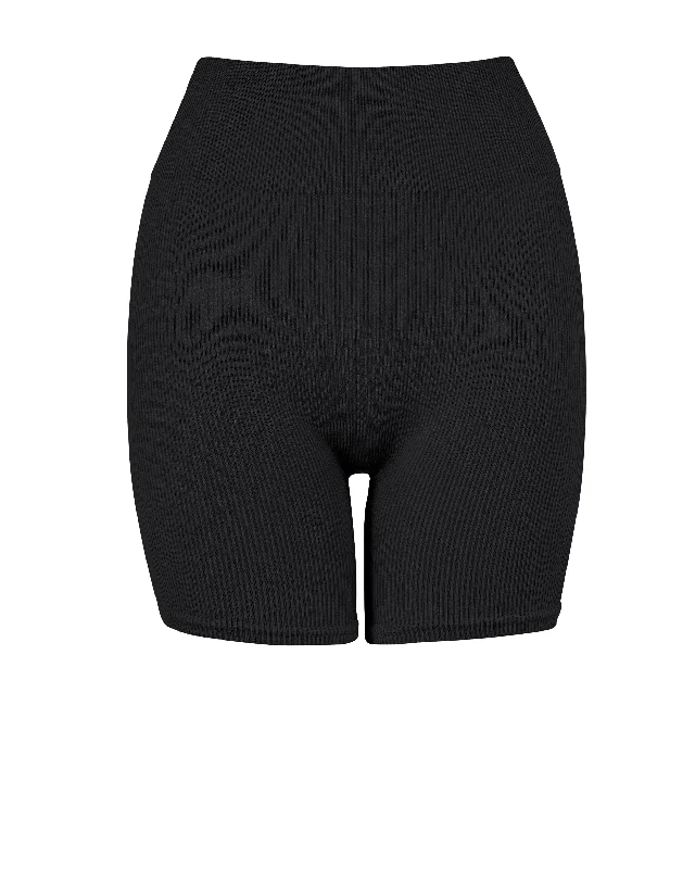 RIBBED COMPOSED Shorts | Black