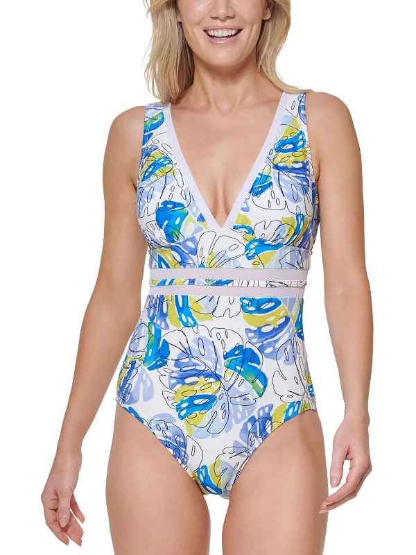 Womens Summer Printed One-Piece Swimsuit