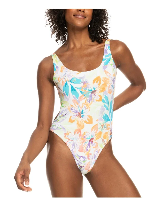 Juniors Womens Open Back Reversible One-Piece Swimsuit