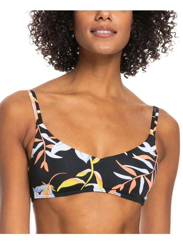 Womens Floral V-Neck Bikini Swim top