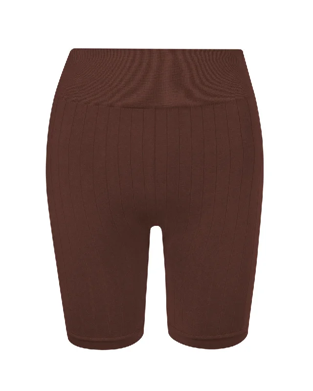 FLUID Flat Ribbed Shorts | Maroon