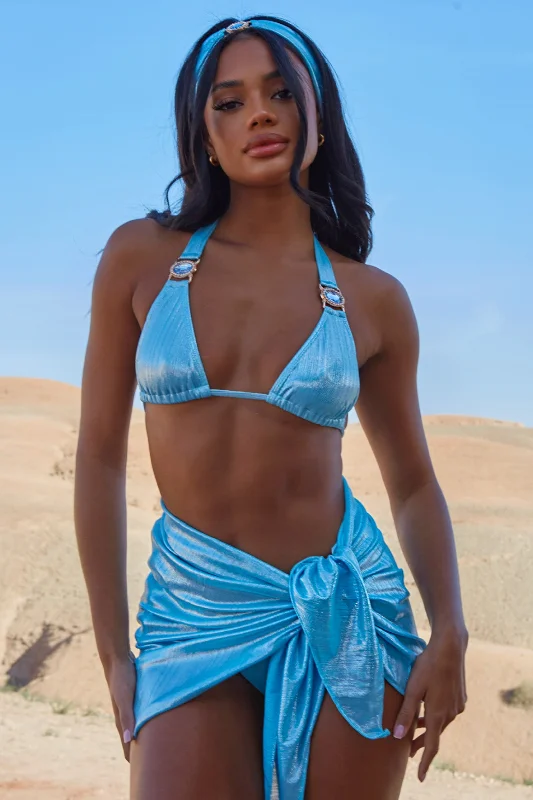 Shimmering Lights 'Ice Blue' Short Sarong