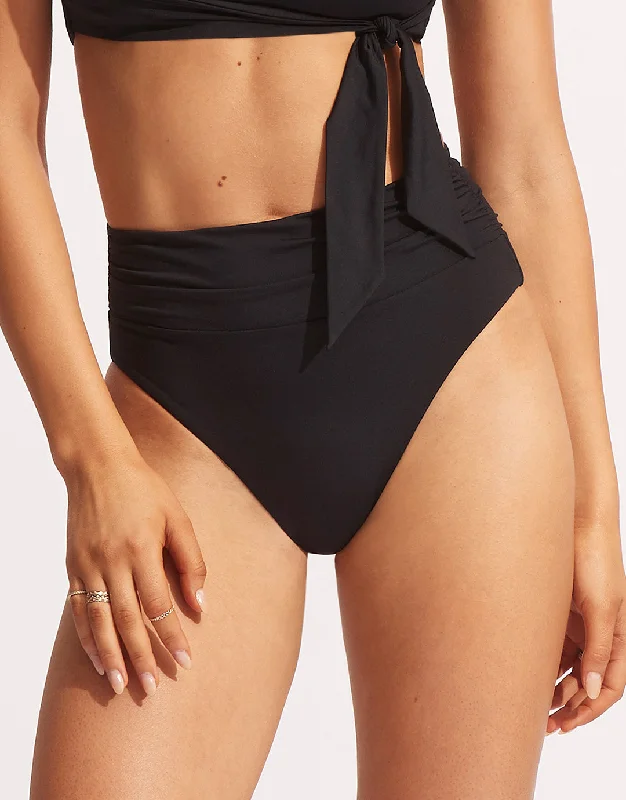 Collective High Cut Rio Bikini Pant - Black