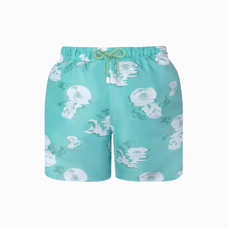 Mid-length Swim Shorts | Hippo / Mint