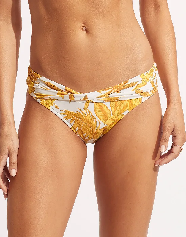 Castaway Twist Band Hipster Bikini Pant - Tuscan Sunset