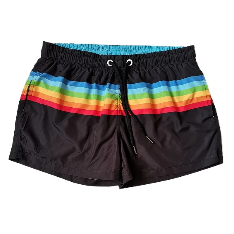 Rainbow Striped Board Shorts