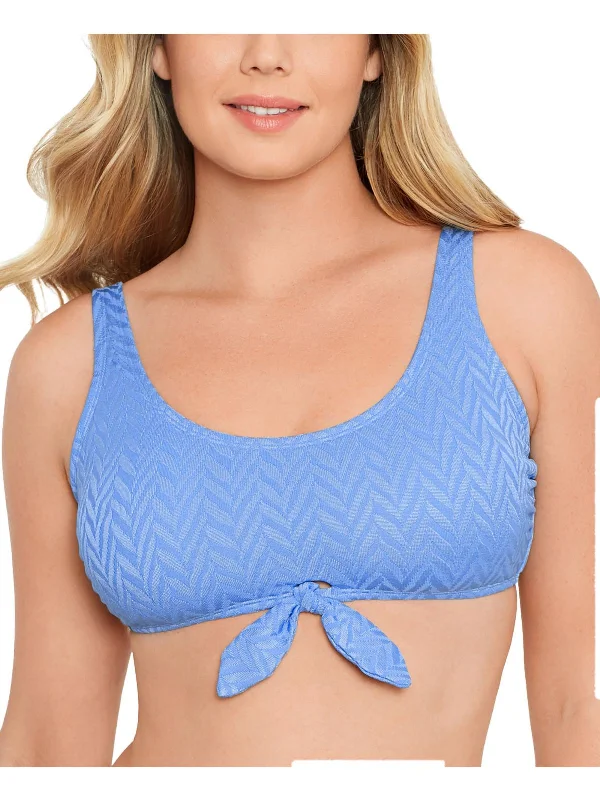 Womens Removable Padding Tie-Front Bikini Swim top