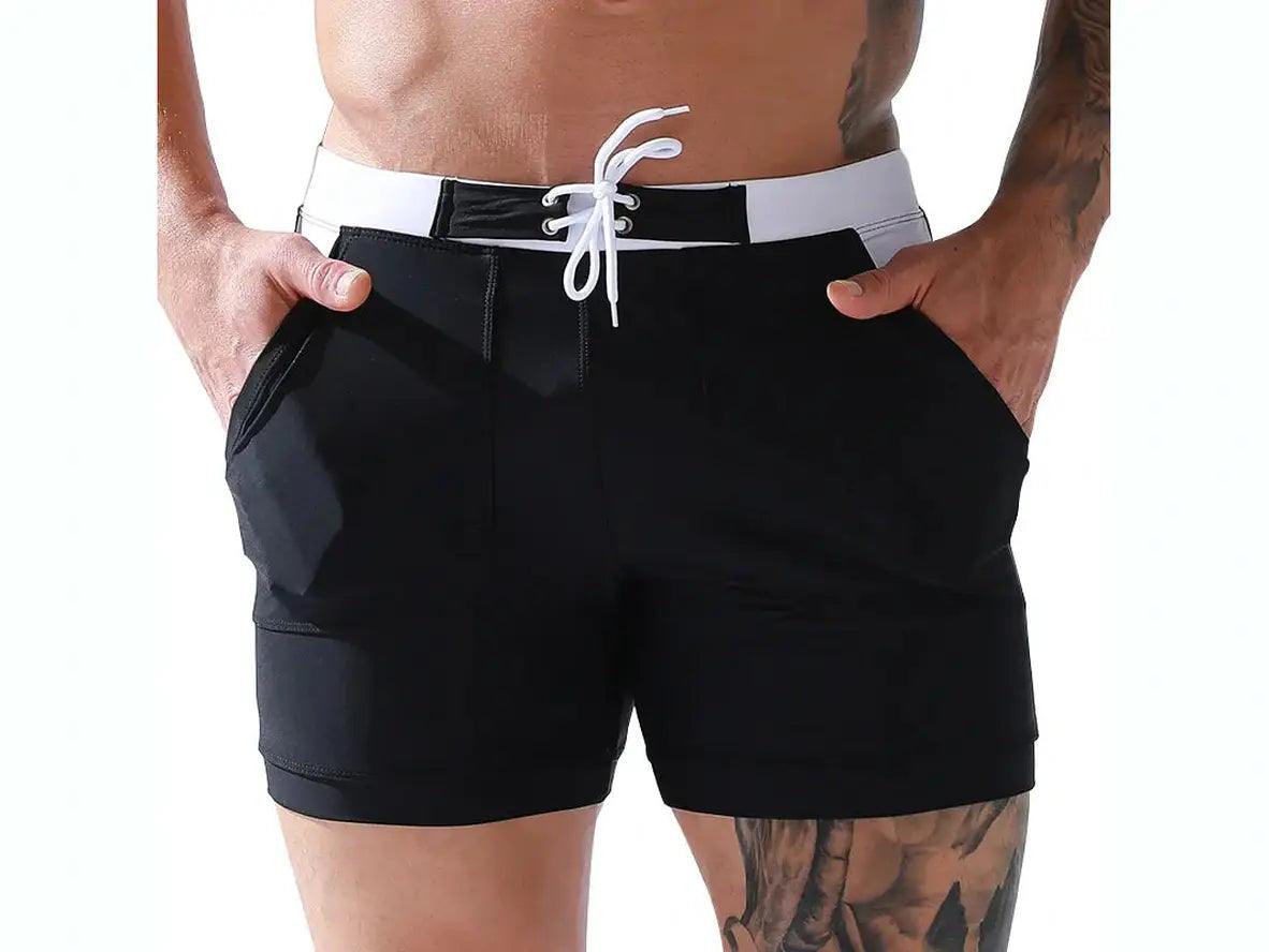 Gay Swim Shorts | HEAVYWOOD Swimwear Quick Dry Pocket Beach Shorts