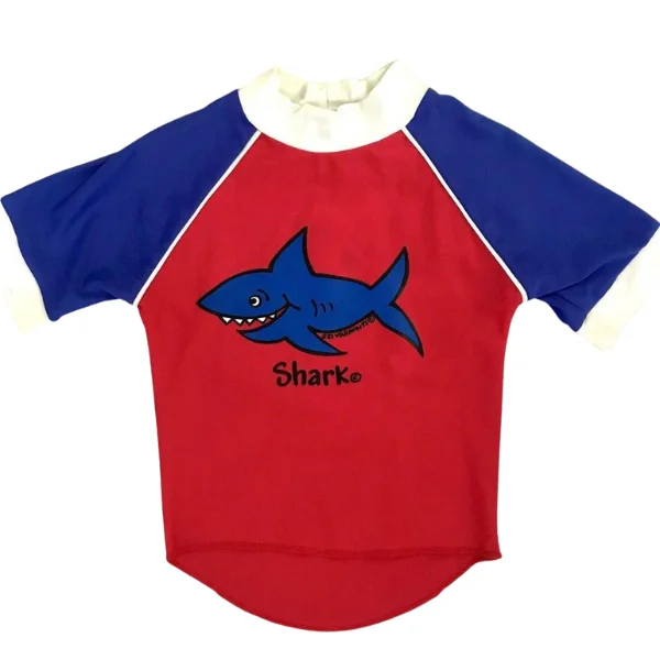 Ozi Varmints Short Sleeve Rash Vest - Red Shark