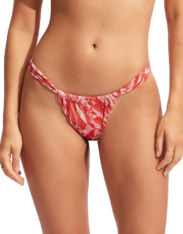 Poolside Rio Bikini Pant - Pink Chintz