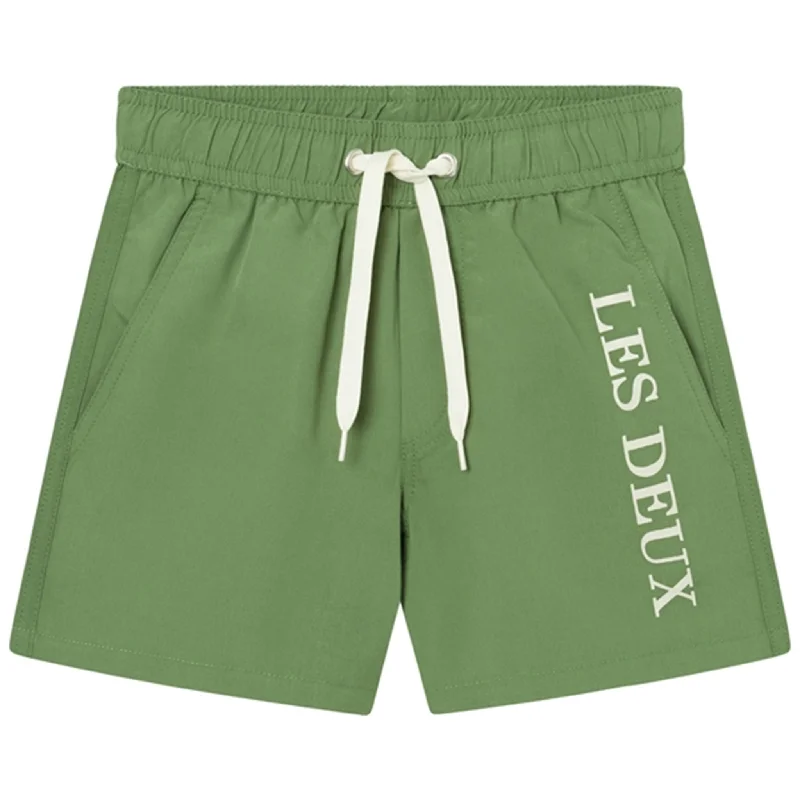 Les Deux Kids Vineyard Green/Ivory Les Deux Logo Swimpants