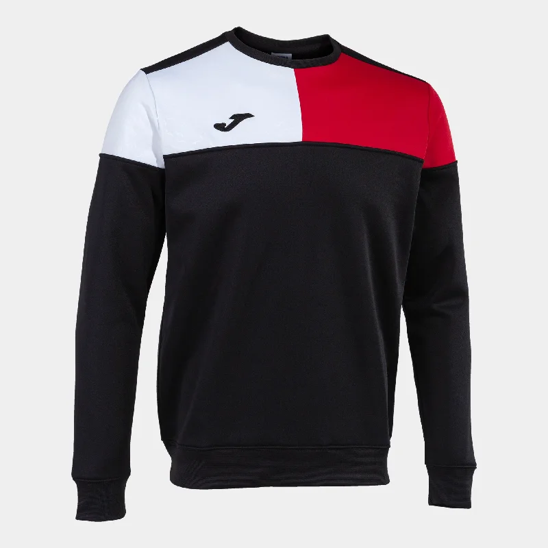 Joma Crew V Sweatshirt (Black/Red/White)