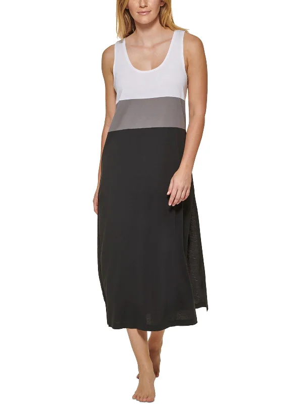 Womens Colorblock Dress Cover-Up