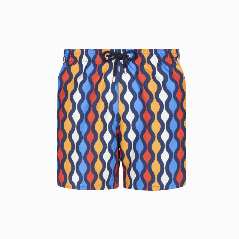 Mid-length Swim Shorts | 60's Oblong / Navy