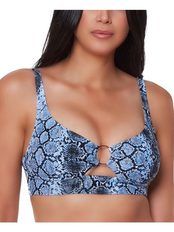 Womens Snake Removable Padding Bikini Swim top