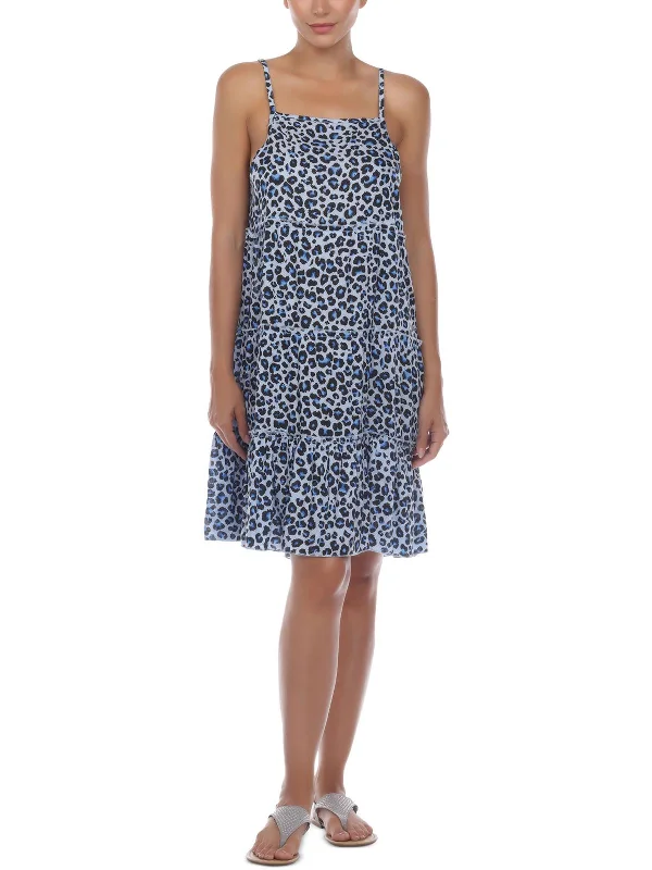 Womens Animal Print Dress Cover-Up