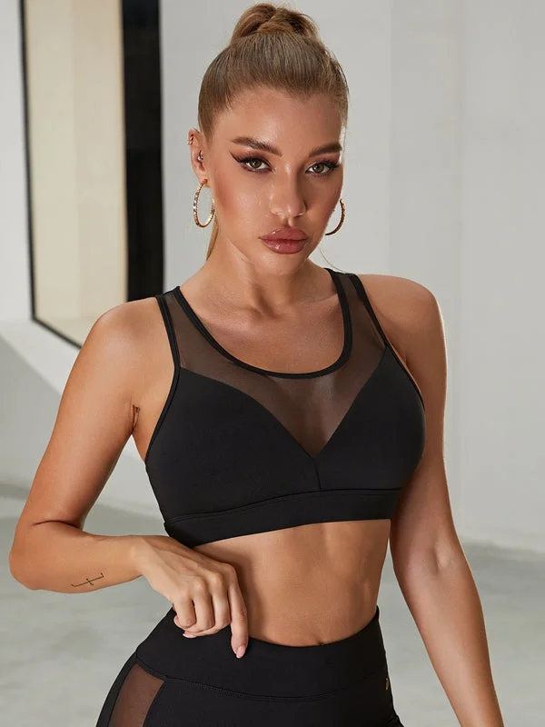 ❤ZASUWA Female Super Sexy Unique Mesh Sports Bras