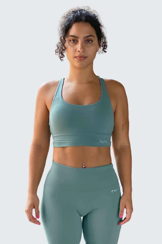 W SunSoft Stringy Crop Top Bra - Teal Light