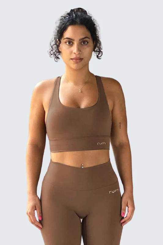 W SunSoft Stringy Crop Top Bra - Cocoa