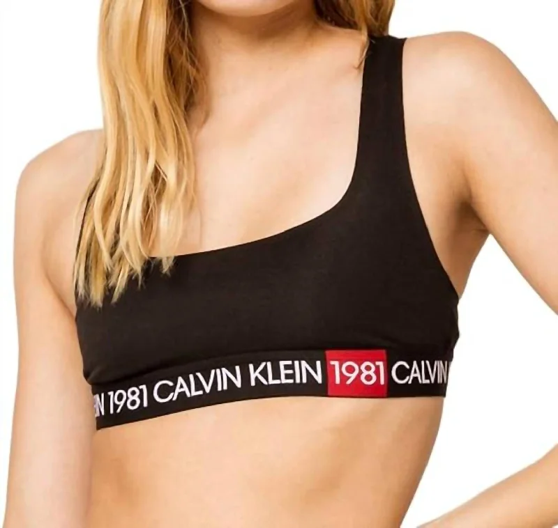 1981 Bold Unlined Bralette In Black