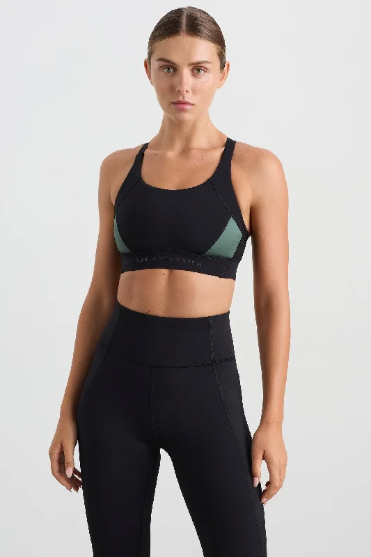 Contrast Adjustable Strap Sports Bra 321