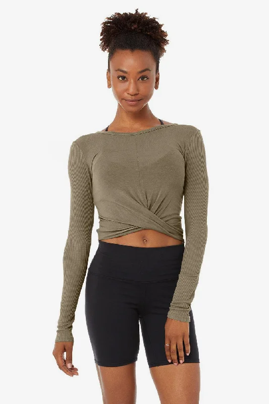 Cover Long Sleeve Top - Olive Branch