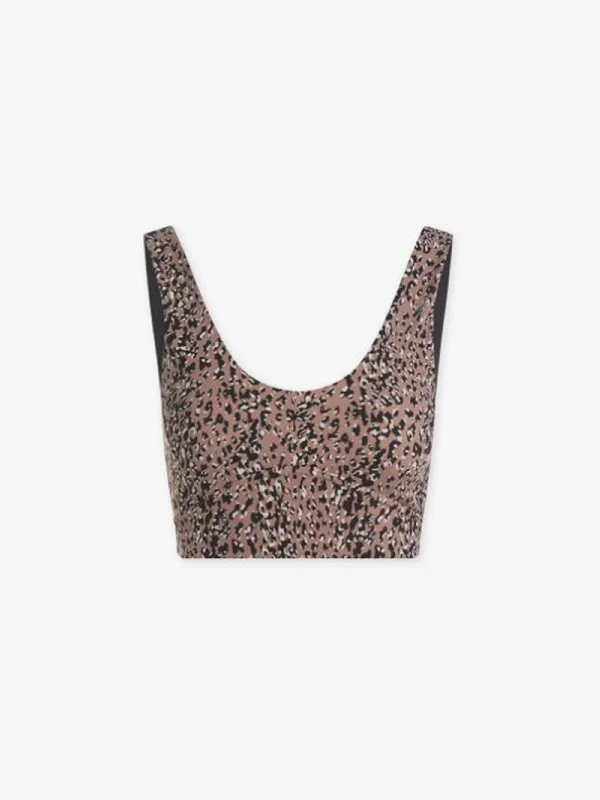 Let's Go Elsie Bralette Mauve Mix Speckle Animal Print