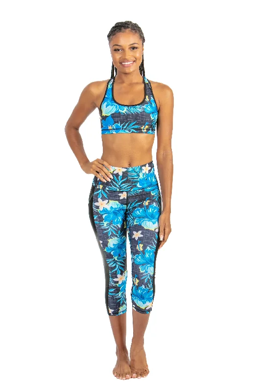 Linen Blossom Reversible Sports Bra