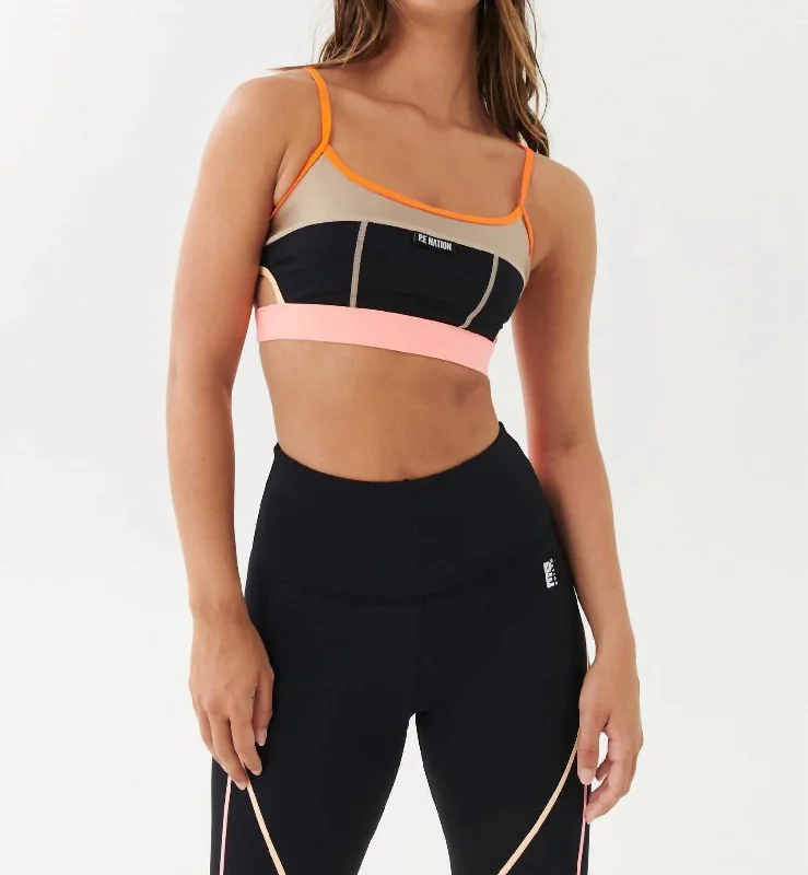 Scoreboard Sports Bra In Black